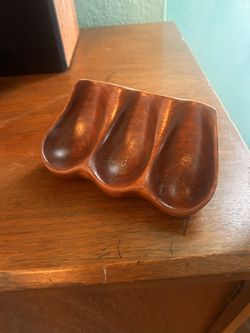 Wood Pipe Holder W Pipes