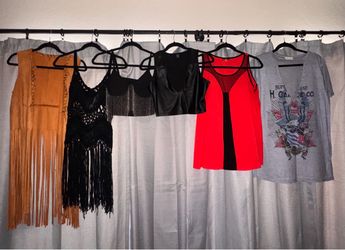 Closet clean out! Assorted women’s clothing, accessories, and shoes.