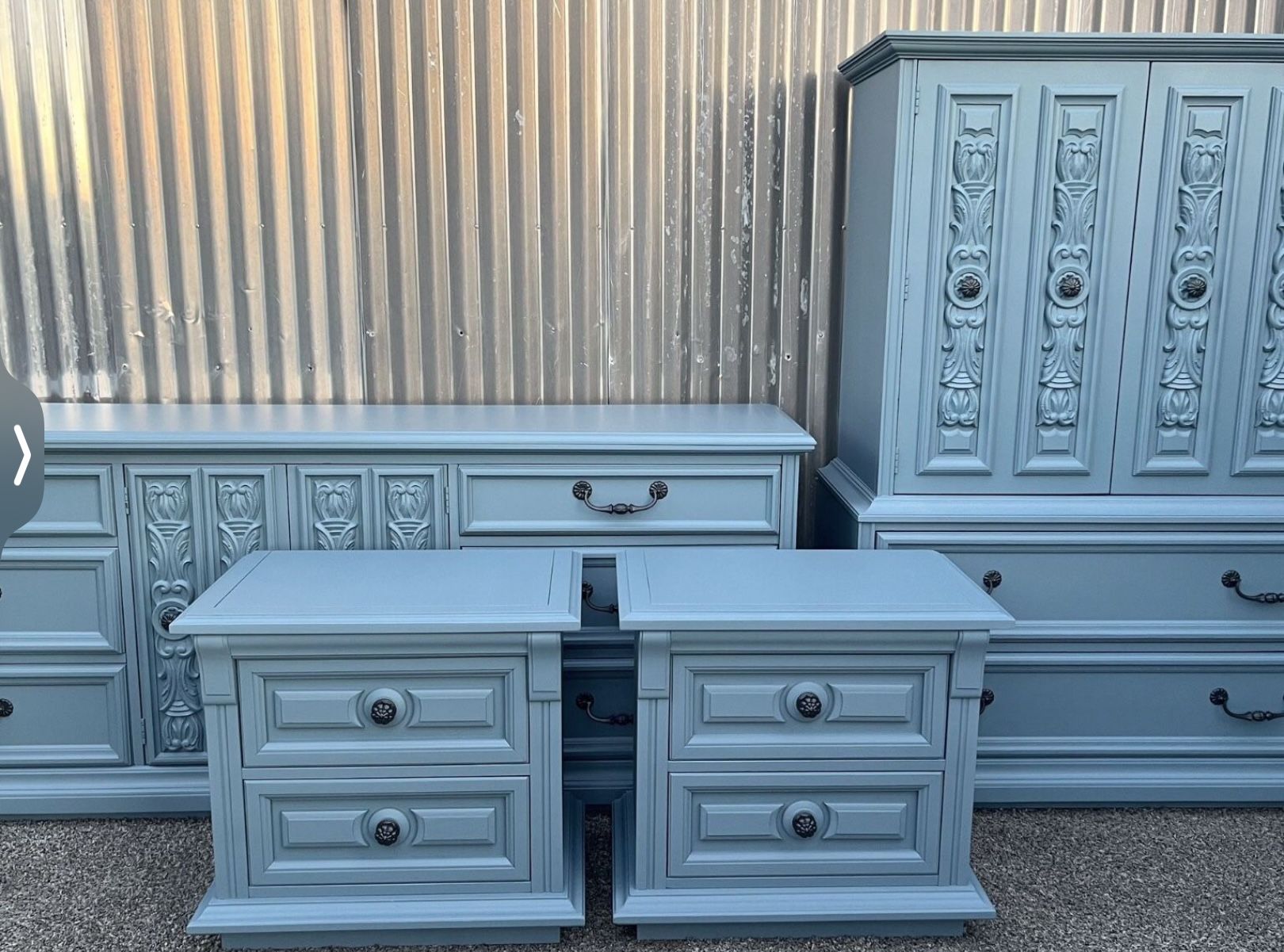 Lovely Refinished 5 Pc. LANE Brand Bedroom,  Dresser Set