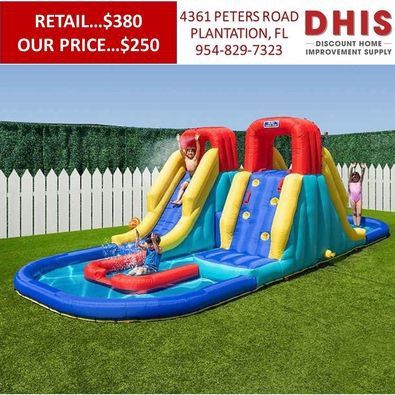 Sportspower Racetrack Inflatable Water Slide NEW