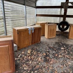 Free Used Kitchen Cabinets And Metal Shelf