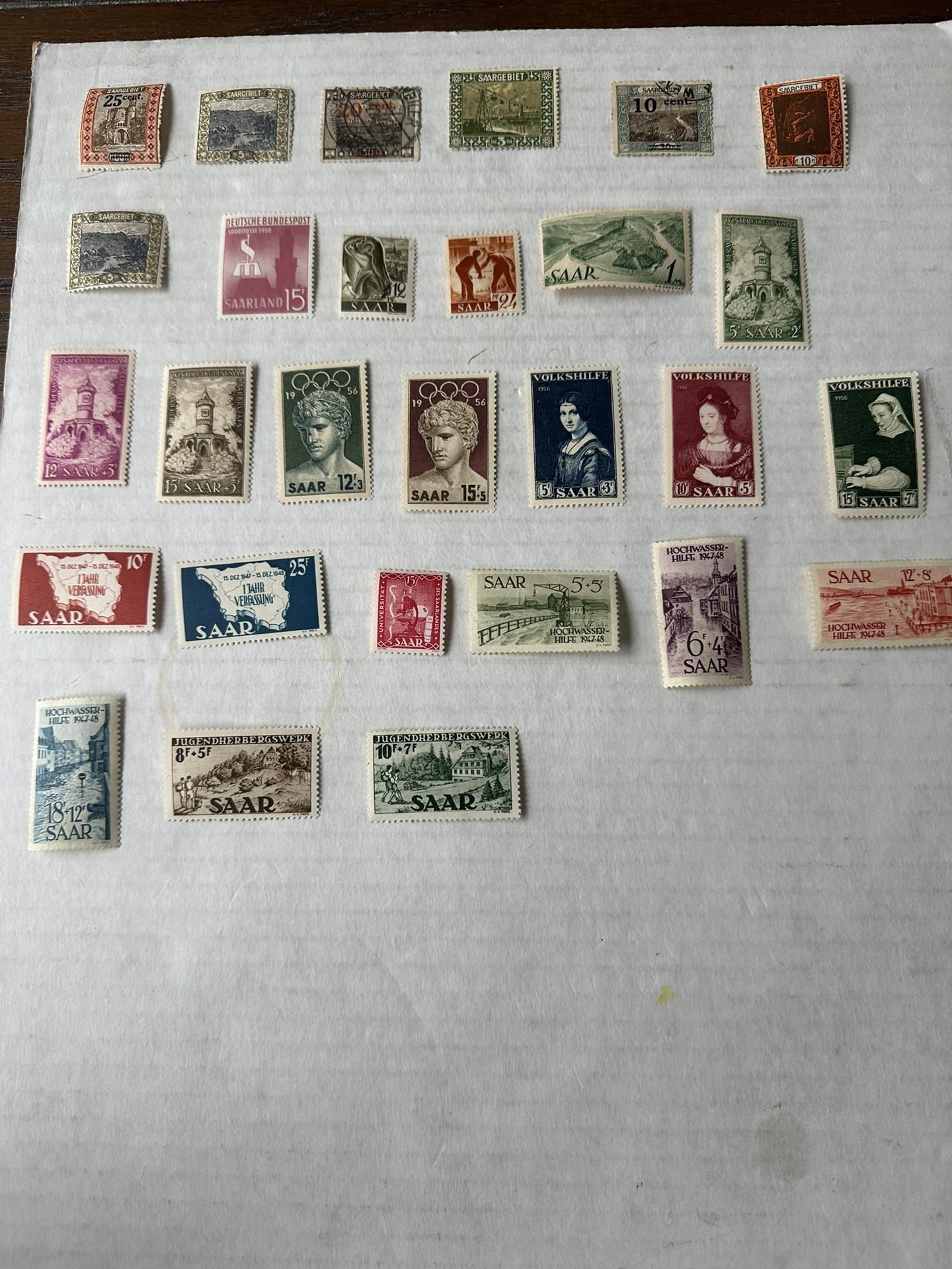 Saar Stamp Group Of 29