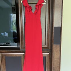 Like New Lulus Red Dress Evening Gown 