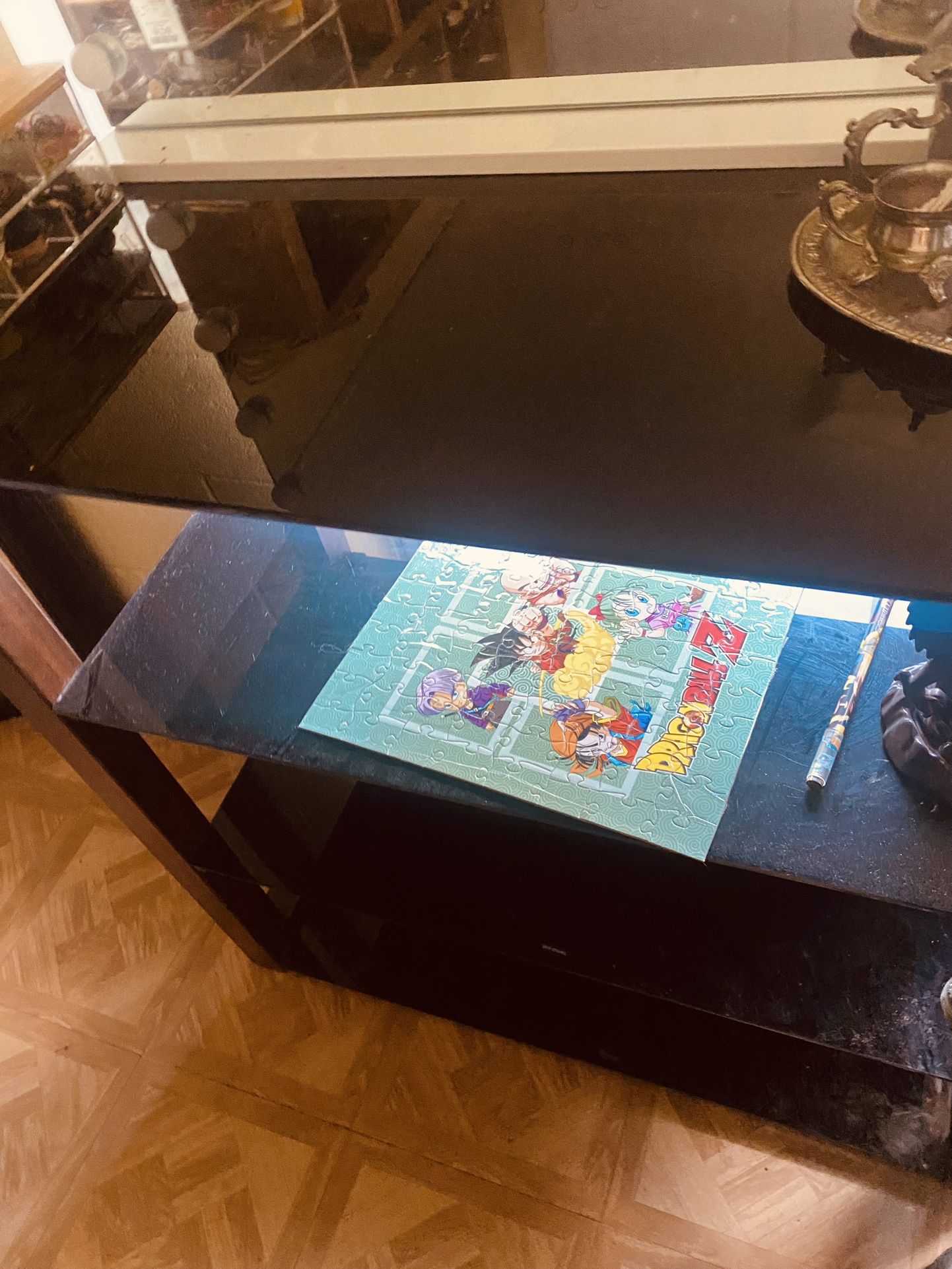 Tv Stand Glass Shelves 