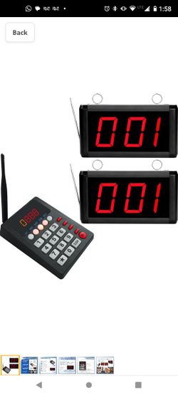 Calling System Pager Take Number 