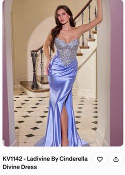 Ladivine By Cinderella Divine Prom Dress (Blue/Size 0)