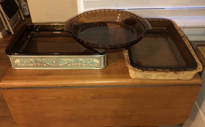 Vintage Amber baking dishes