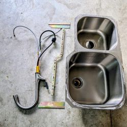 Stainless Steel Sink with Kohler Faucet