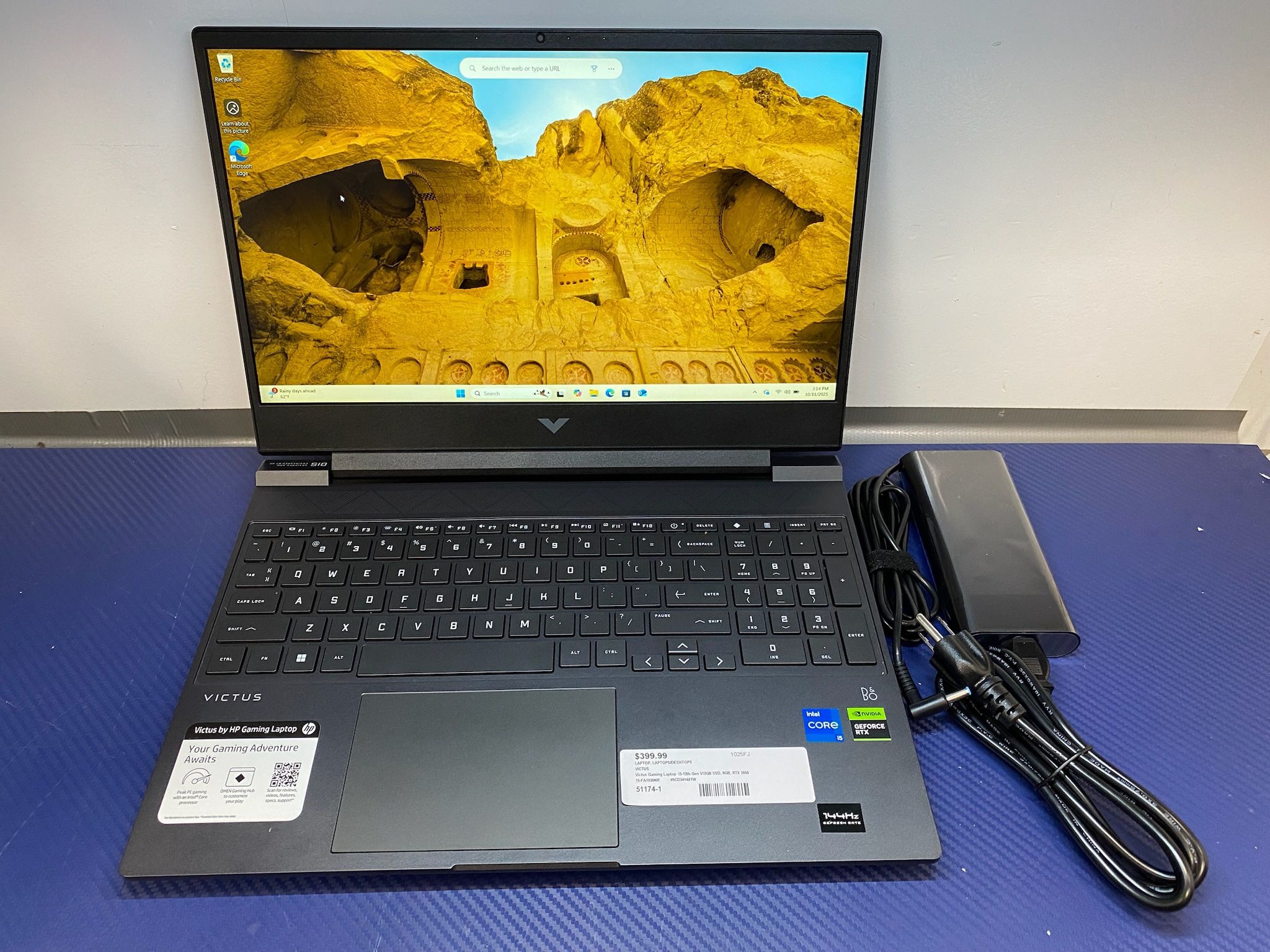 Victus 15-FA1030NR Gaming Laptop i5-12th Gen 512GB SSD, 8GB, RTX 2050