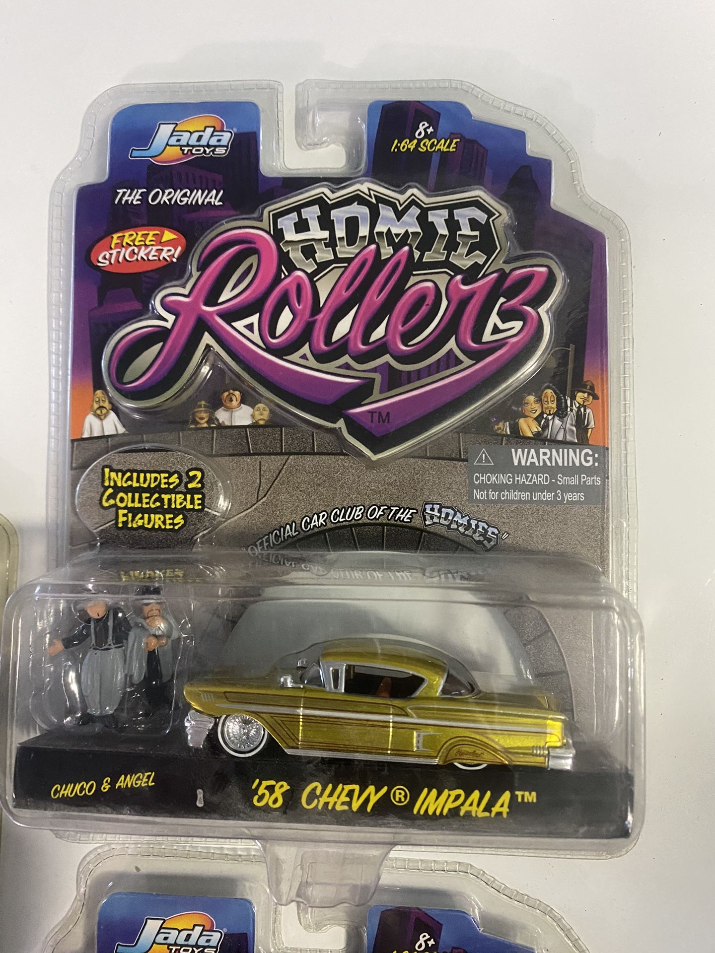 Jada Homie Rollers 59 Chevy Impala w/ Cruzer & Gordo 1:64 Diecast 