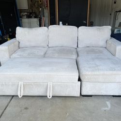 Free White Corduroy Couch Sofa
