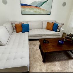 🛋️ For Sale: Beautiful City Furniture El Eli Taupe Microfiber Sectional Sofa