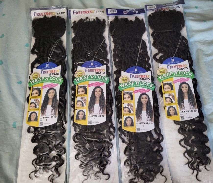 Freetress Braid Crochet Wrap N Lock Hipsta Loc 18" 4