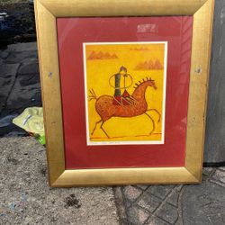 Vintage Native American Painting Collectible 