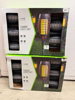 Real Living LED Solar Torch Light Set 5-Count (x2)