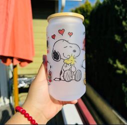 Snoopy Glass Cup 