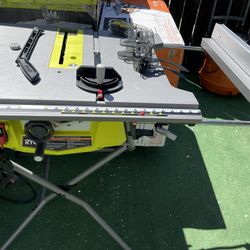 RYOBI 15 Amp 10 in. Expanded Capacity Table Saw With Rolling Stand