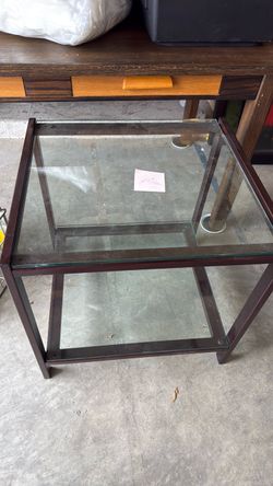 Glass & metal table