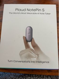 PLAUD NotePin S AI Wearable Note Taker – Open Box / Like New