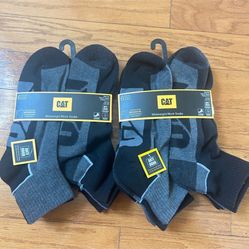 NWT CAT Men's Midweight Work Socks 12 pairs - antimicrobial treatment