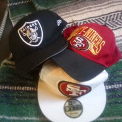 3 NFl CAPS. LIKE NEW