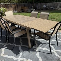 Outside dining table and chairs