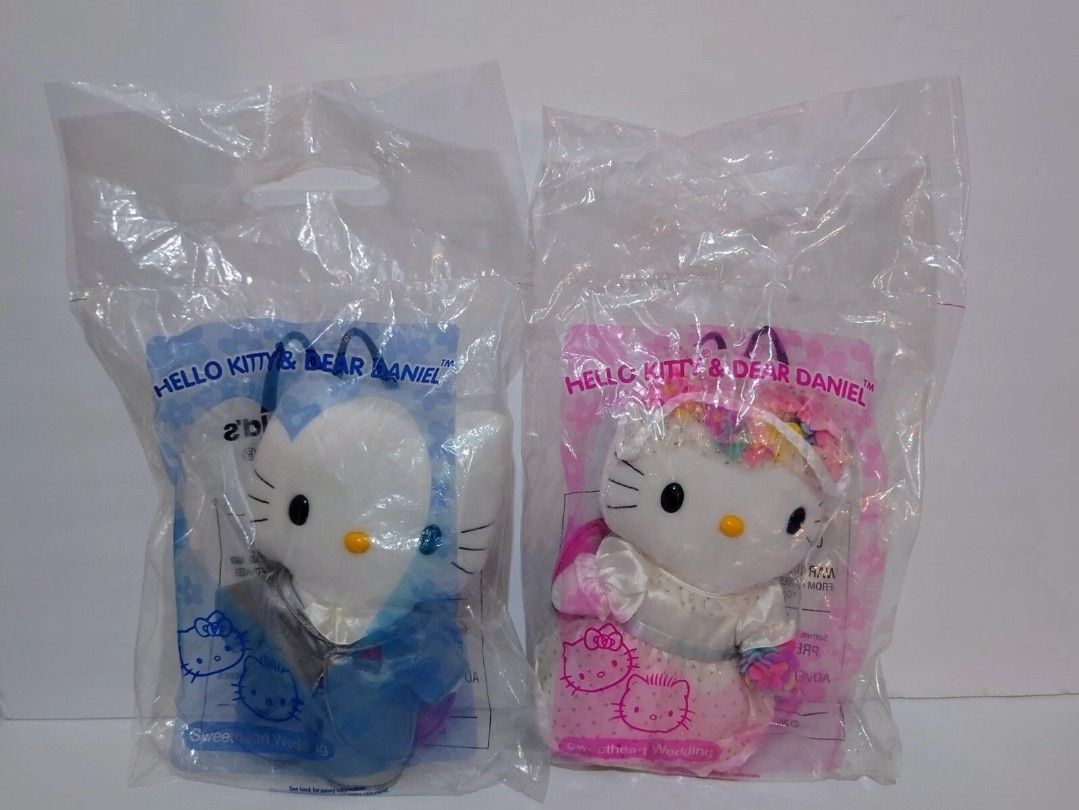 Hello Kitty and Dear Daniel Wedding McDonald’s 2000 Collectible Plushes