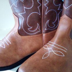 Brown Leather Cowboy Boots 