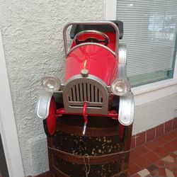 Red Metal Pedal Car