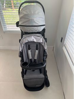 Double stroller with Car seat base