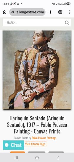 The harlequin sentado Pablo picasso