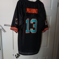 Men's 2XL XXL Dan Marino Miami Dolphins Custom Sewn Jersey Brand New