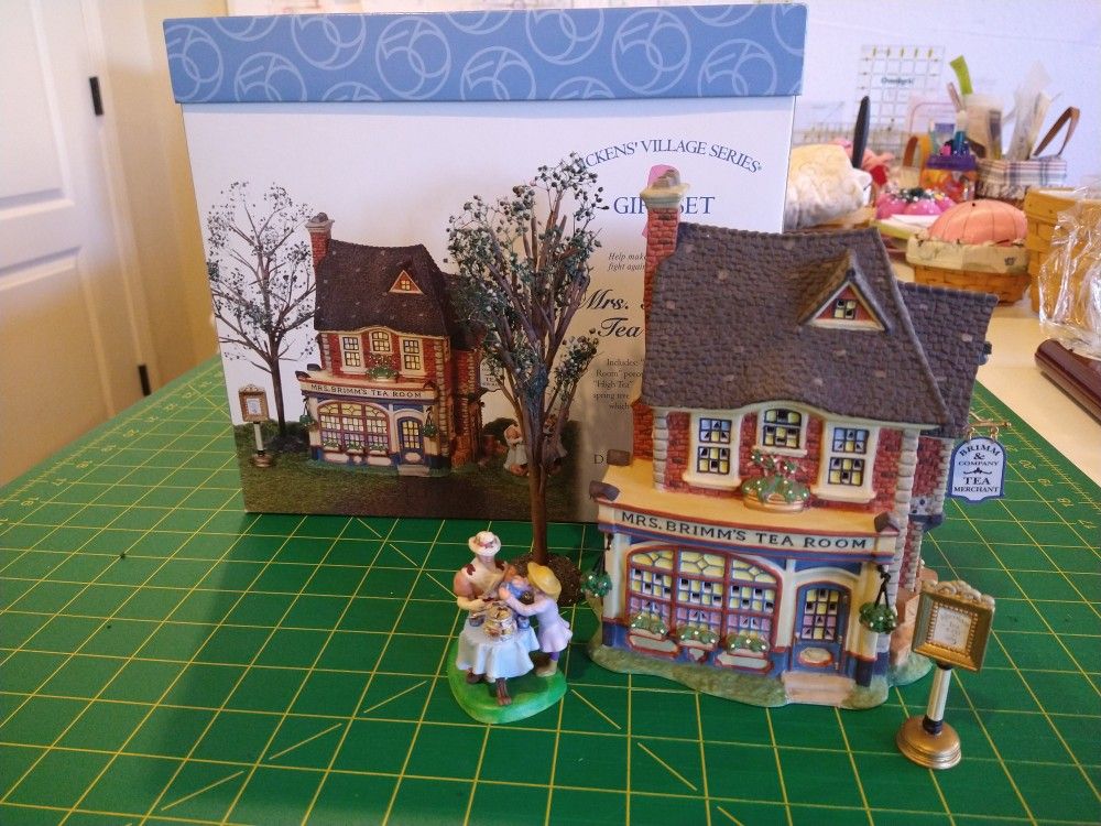 Retired Dept 56 Mrs. Brimm's Tea Room Gift Set
