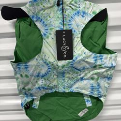 LUCY & CO Dog Rain Coat Green/Blue