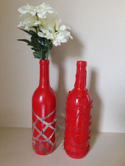 Handmade decorative bottle set of 2