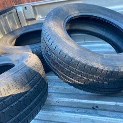 I got four tires in great condition they have about 80% left size number 275/60/18