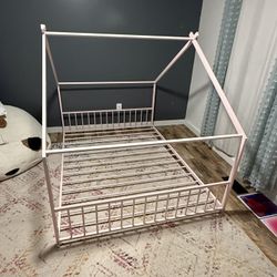 Kids Pink Full Size Bed Frame