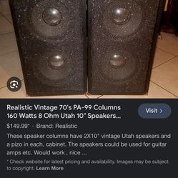 Realistic Pa 99 Speakers