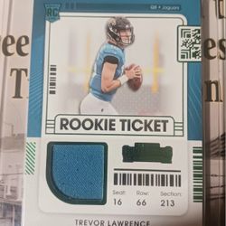 Very Nice Panini Trevor Lawrence Rookie Jersey Card 