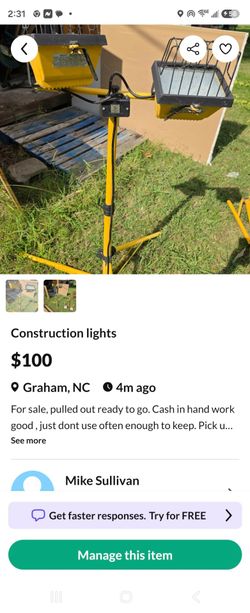 Construction lights