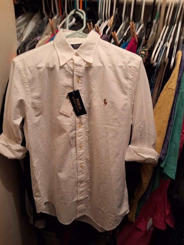 Ralph Lauren Button Down Dress Shirt Never Worn Size Small