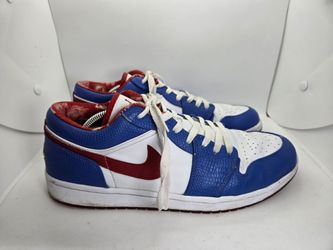 Air Jordan 1 Retro Low East Side Shoes Men's 11.5 White Blue Athletic Sneakers