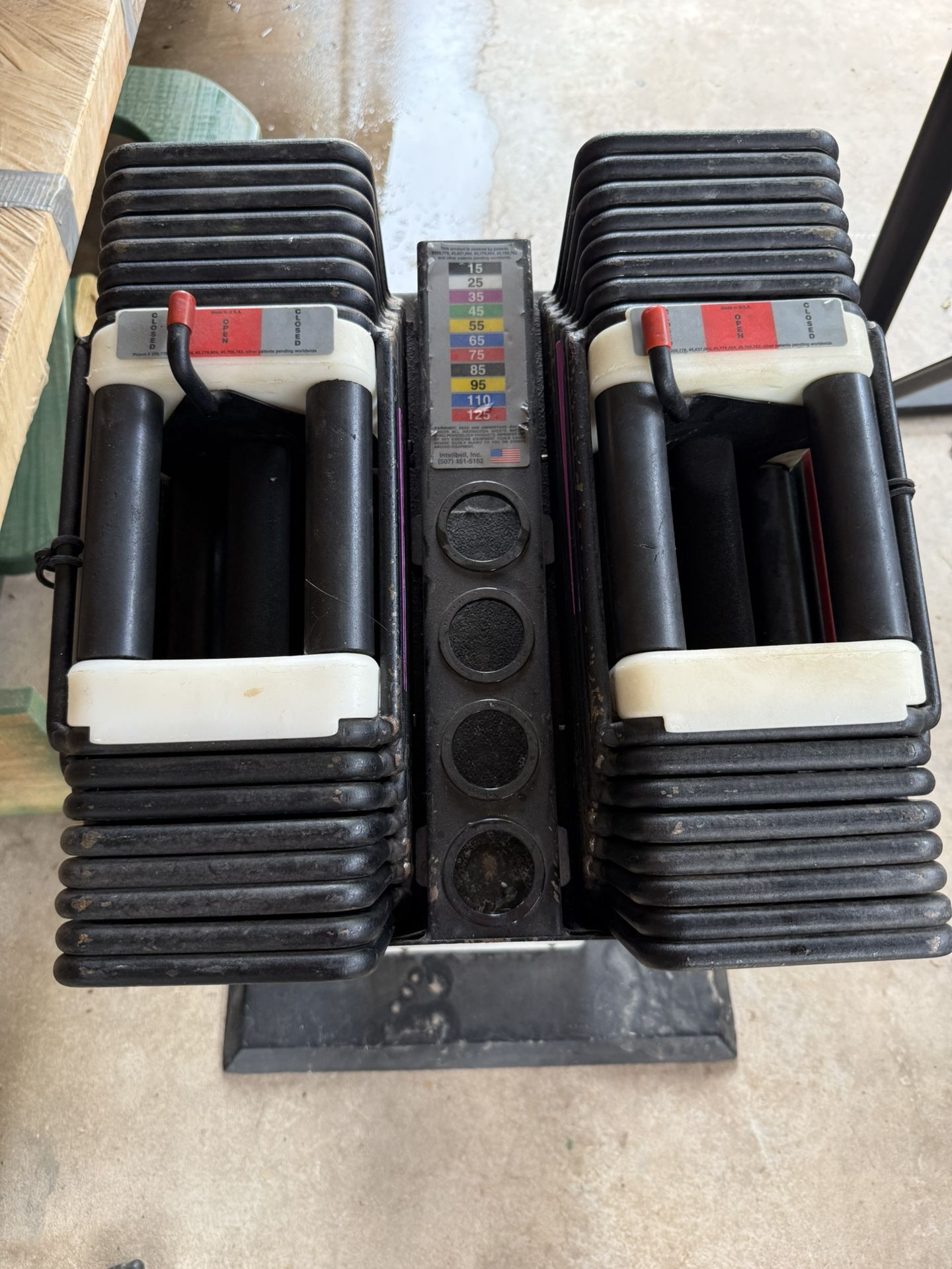 PowerBlock 90lb Adjustable Dumbbells + Stand