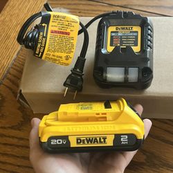 Dewalt 2.0 AH Battery 🔋 and Charger 🔌 Brand New.!!