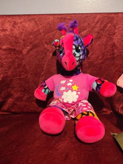 Rainbow giraffe plush too