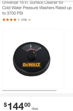 Dewalt 18 Inch 3700 PSI Surface Cleaner With Quick Connect Plug