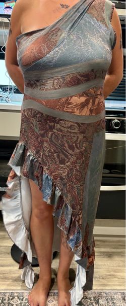 Women’s Off the Shoulder Ruffled Dress Silky Soft Size 2XL