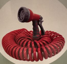 New SaVannah Home & Garden Multi-Function Nozzle & Coil Hose 50FT
