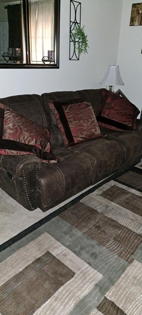 Nice Couch And Recliner Light Use 