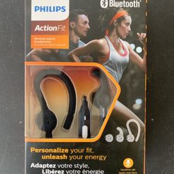 Philips Actionfit Tone Up SHQ7800BK Earbuds Wireless Bluetooth Black